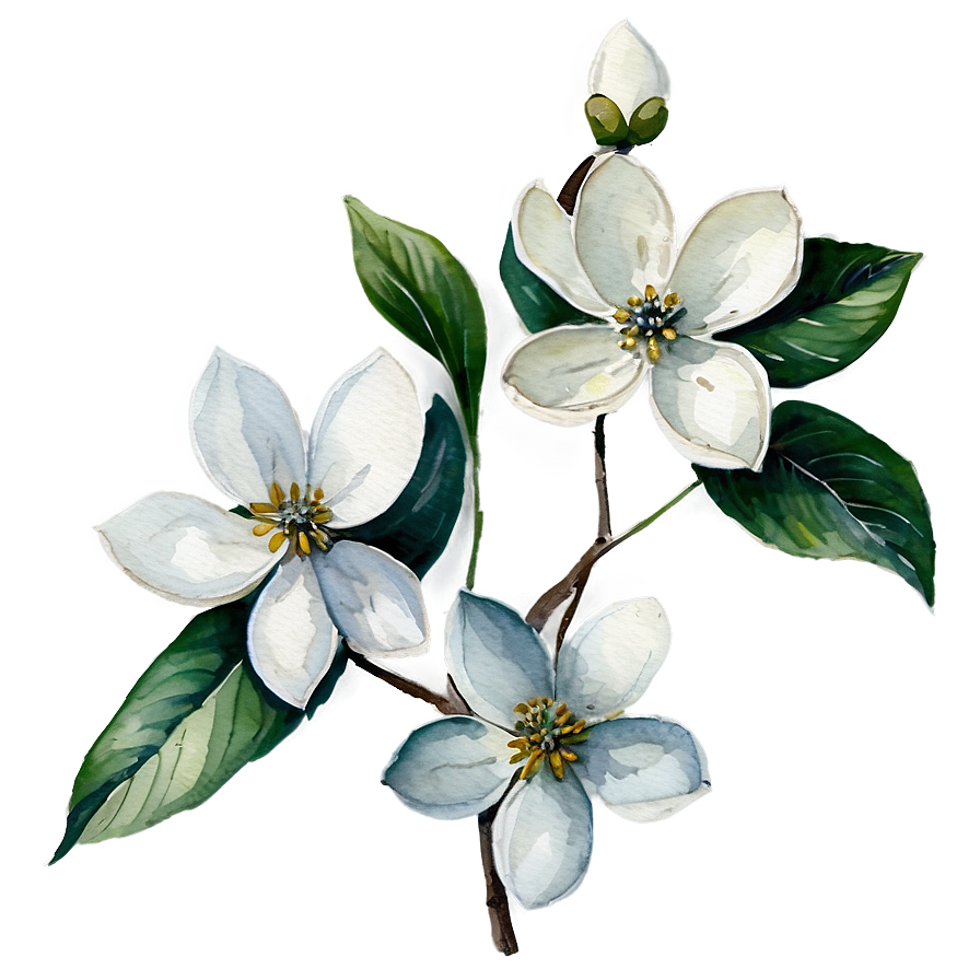 Dogwood Watercolor Painting Png 86 PNG Image