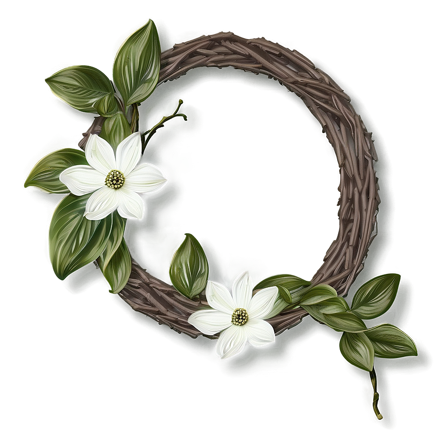 Dogwood Wreath Png Vqc PNG Image