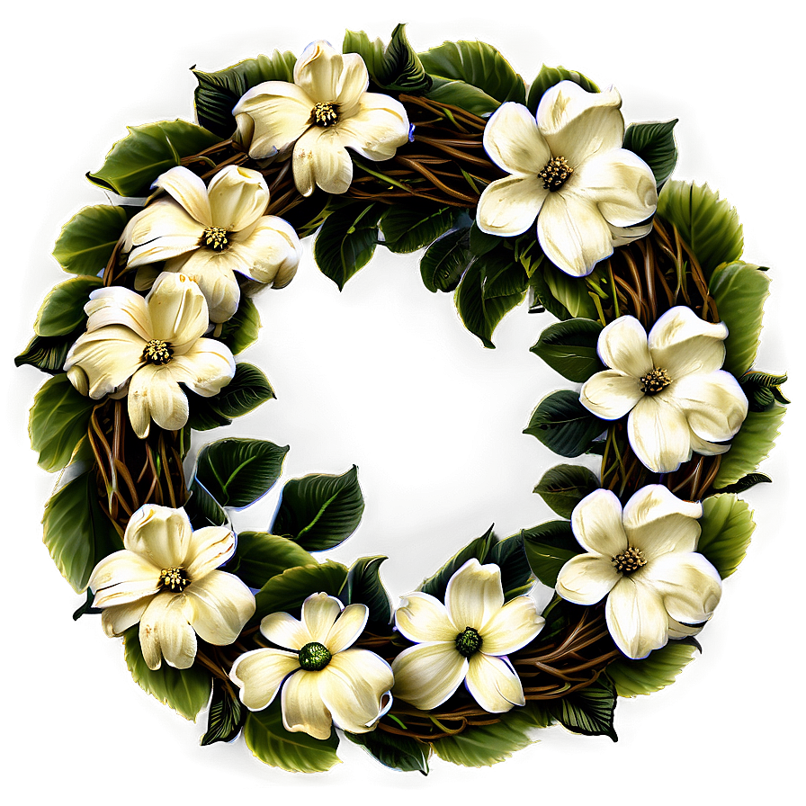 Dogwood Wreath Png Wai PNG Image