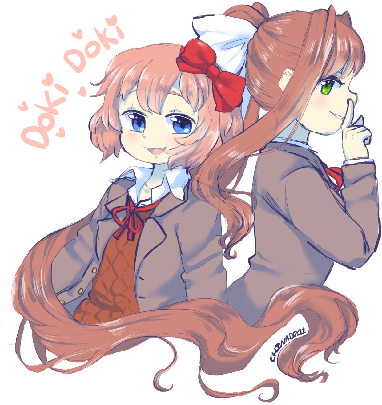 Doki Doki Literature Club Fan Art PNG Image