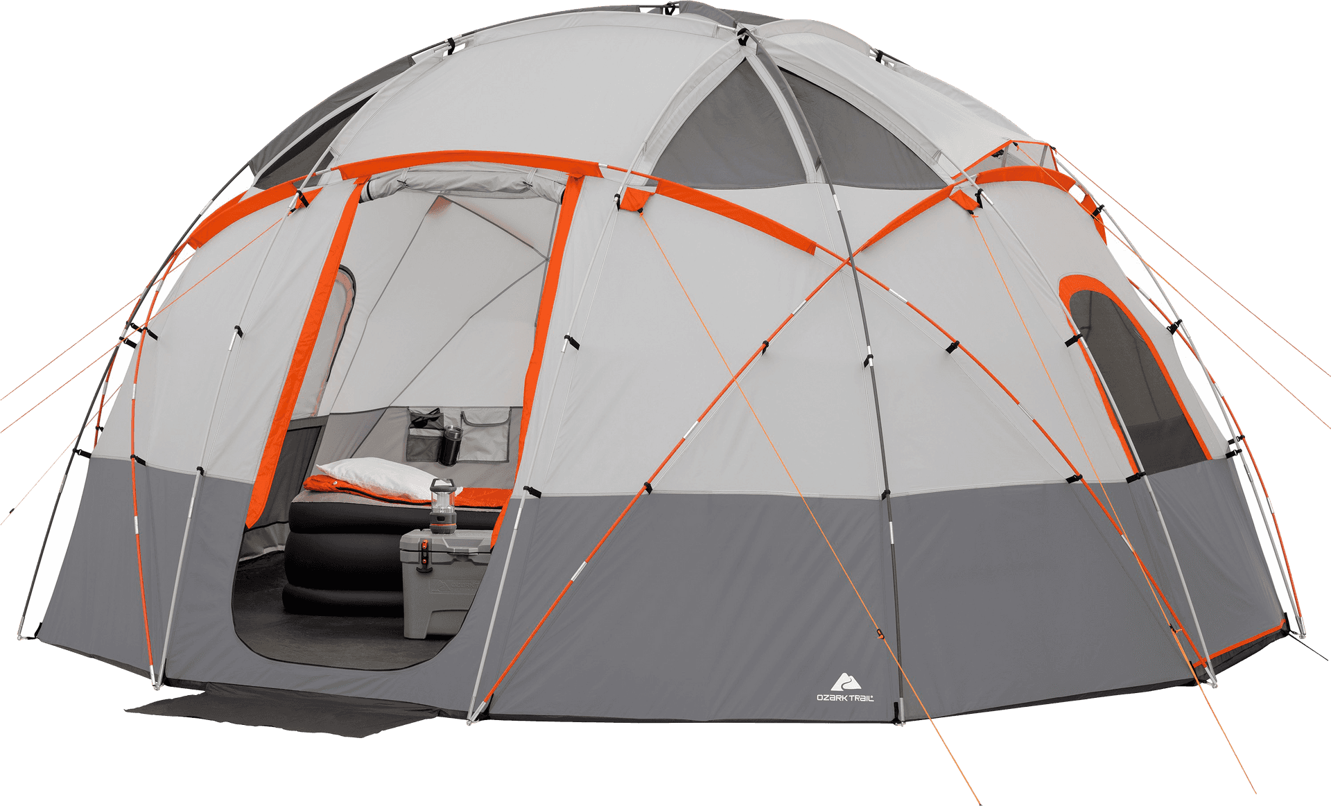 Dome Tent Outdoor Camping Setup PNG Image