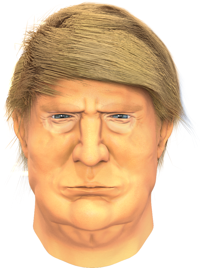 Donald Trump Caricature Portrait PNG Image