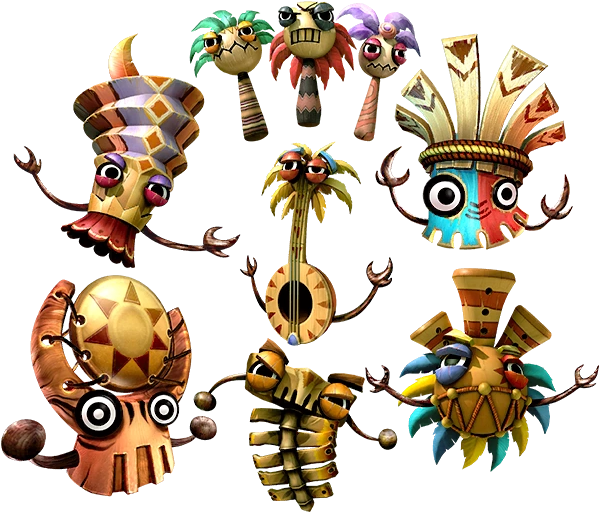 Donkey Kong Tiki Tribe Characters PNG Image