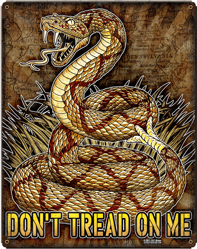 Dont Tread On Me Snake Illustration PNG Image