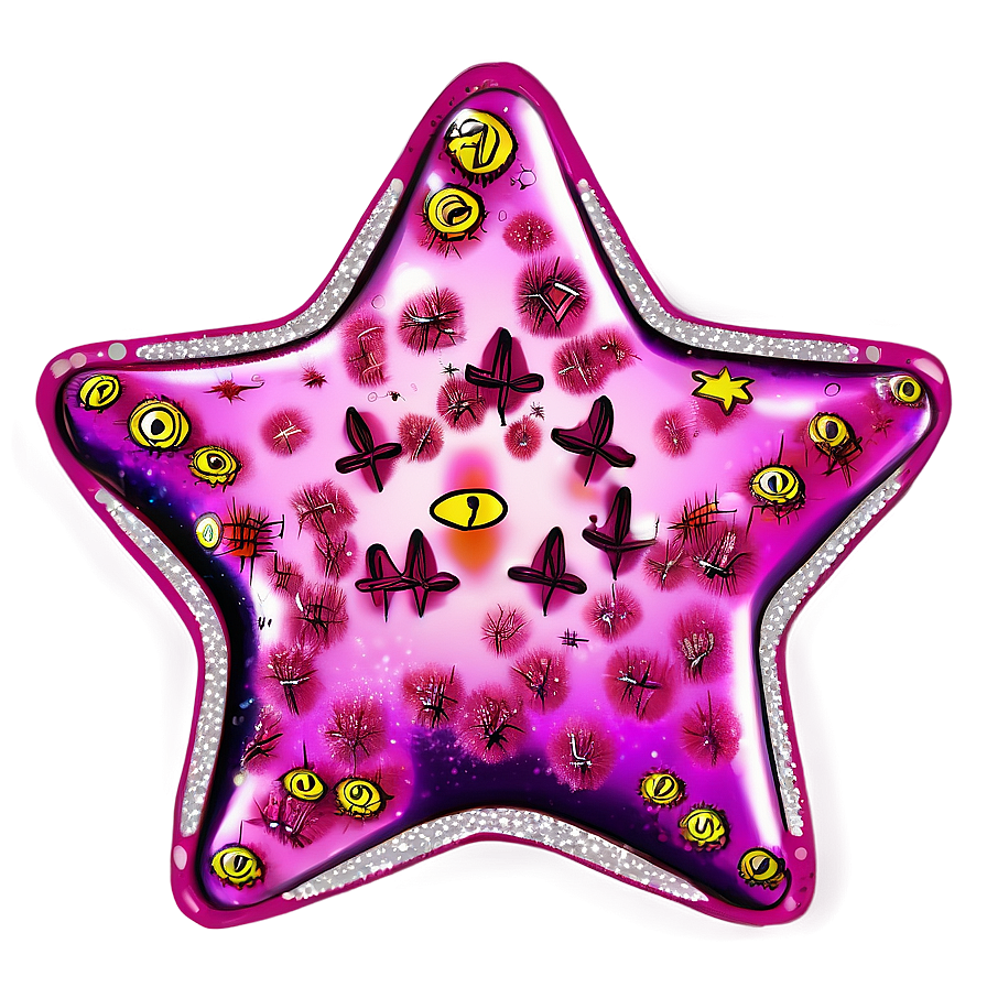 Doodle Pink Stars Png 06122024 PNG Image