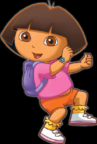 Dora The Explorer Animated Character PNG Image