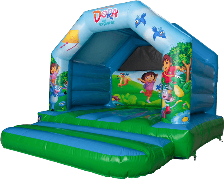 Dora The Explorer Inflatable Bounce House PNG Image