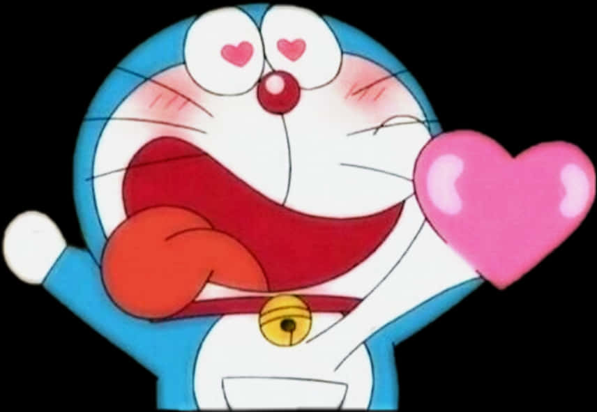 Doraemon_ Love_ Heart_ Animation PNG Image