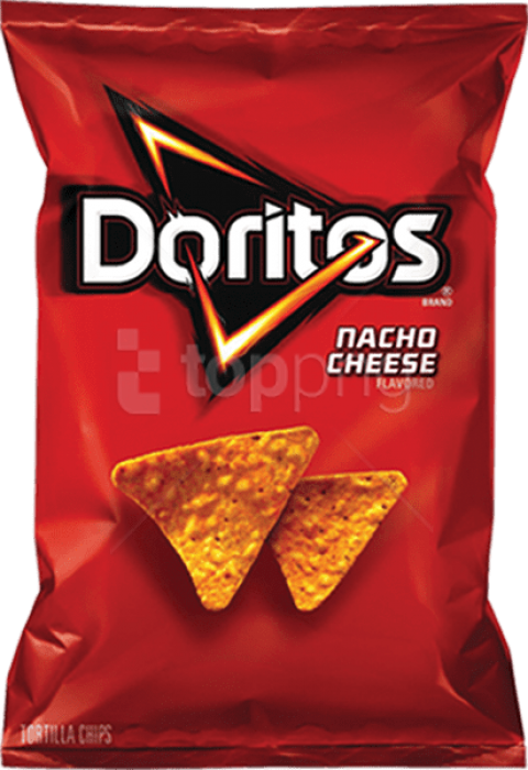 Doritos Nacho Cheese Flavored Chips Package PNG Image