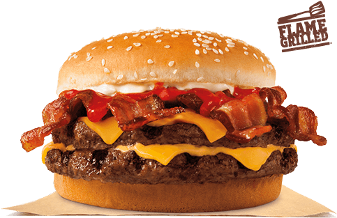 Double Bacon Cheeseburger Deluxe PNG Image