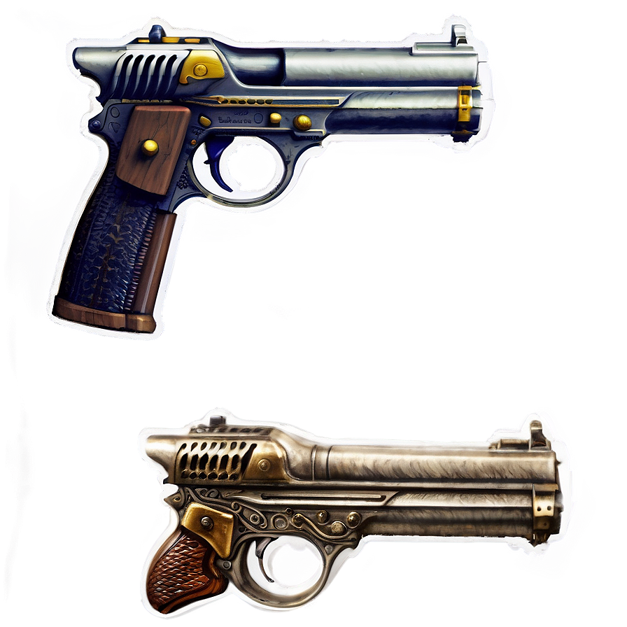 Double-barrel Pistol Png 05242024 PNG Image