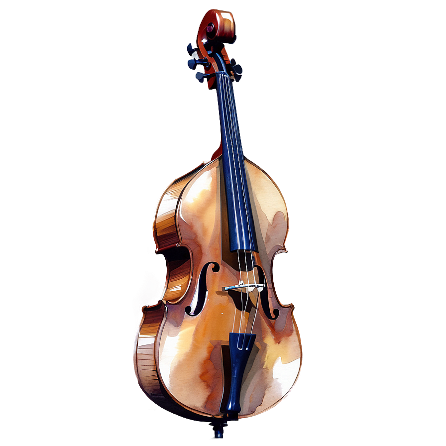 Double Bass Watercolor Png Jix PNG Image