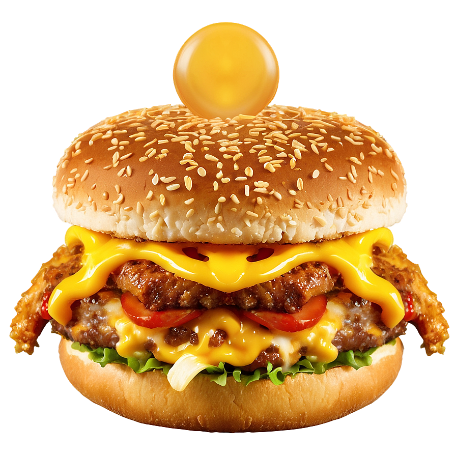 Double Cheese Meltdown Burger Png 06242024 PNG Image