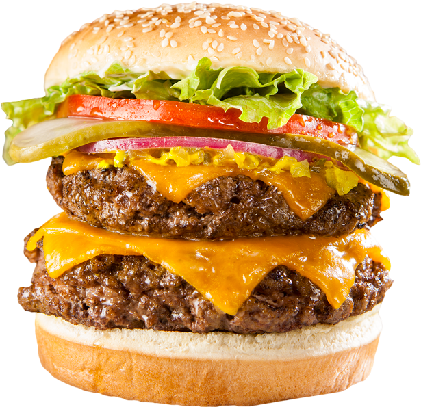 Double Cheeseburger Deluxe Burger King.png PNG Image