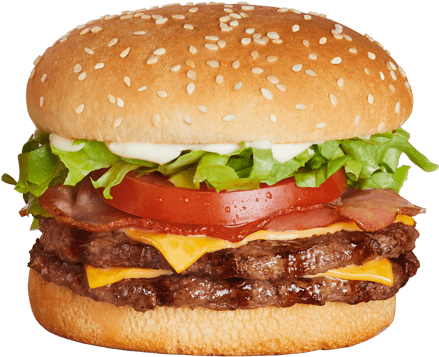 Double Cheeseburger Deluxe PNG Image