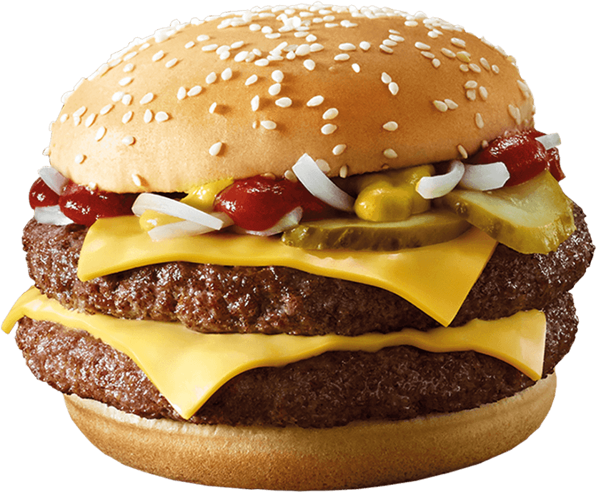 Double Cheeseburger Deluxe PNG Image