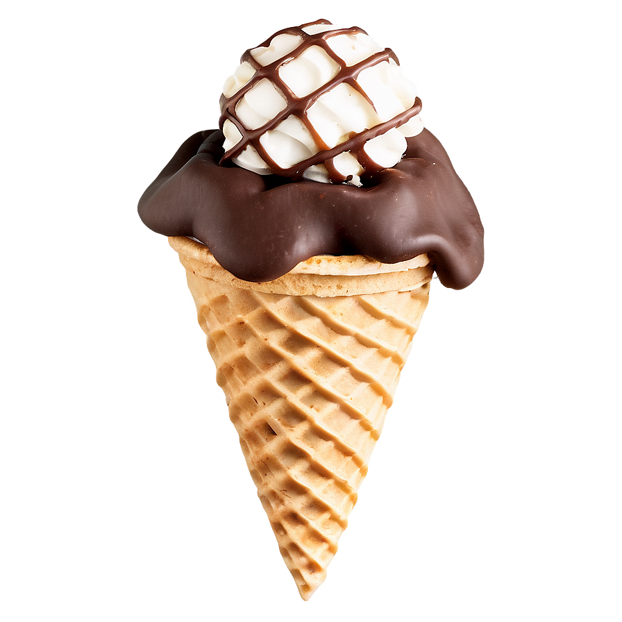 Double Chocolate Waffle Cone Png Osx74 PNG Image