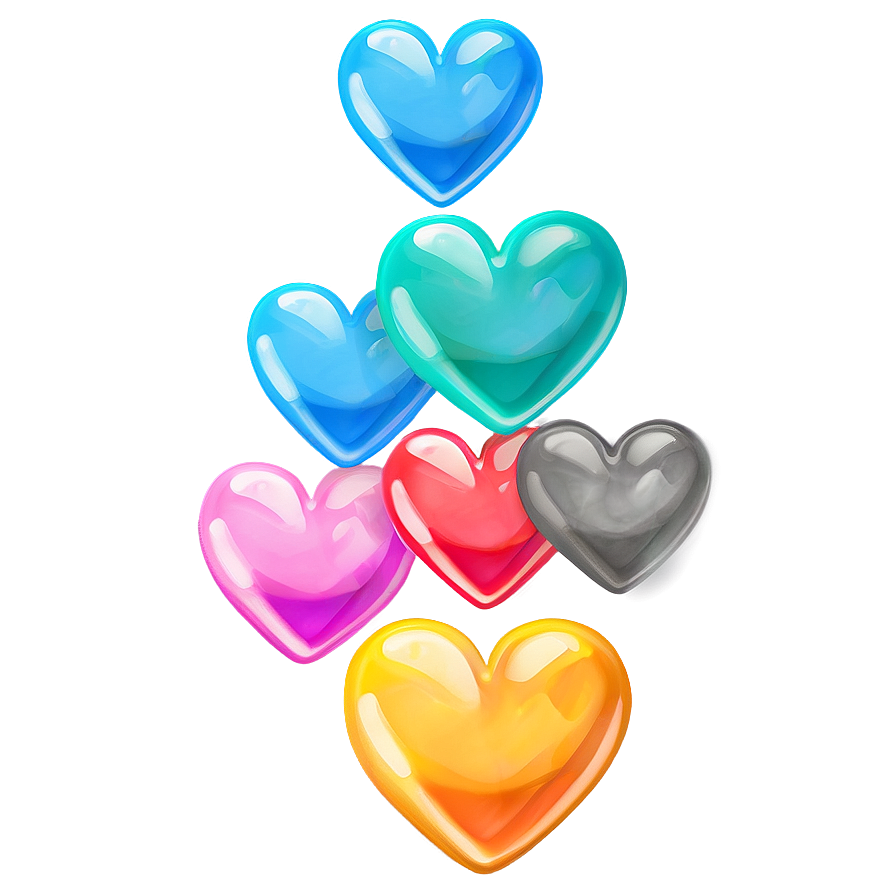 Double Heart Emoji Art Png Qpv66 PNG Image