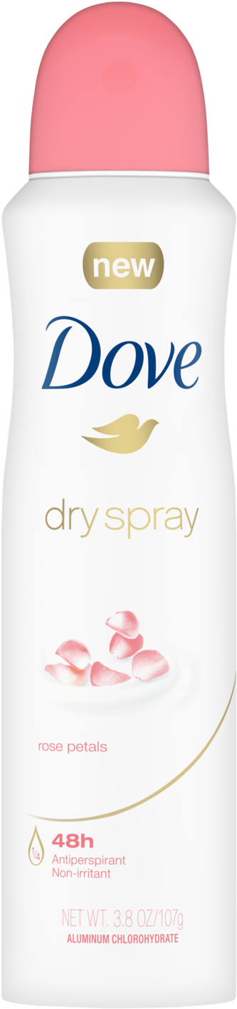 Dove Dry Spray Rose Petals Antiperspirant PNG Image