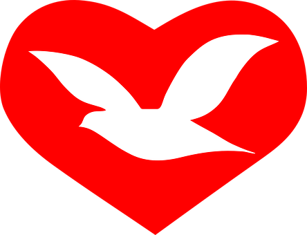 Dove_of_ Peace_in_ Red_ Heart PNG Image