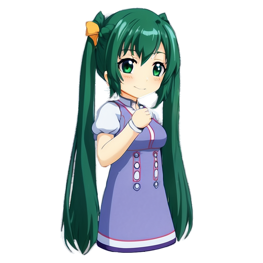 Download Green Haired Anime Character Png 05232024 PNG Image