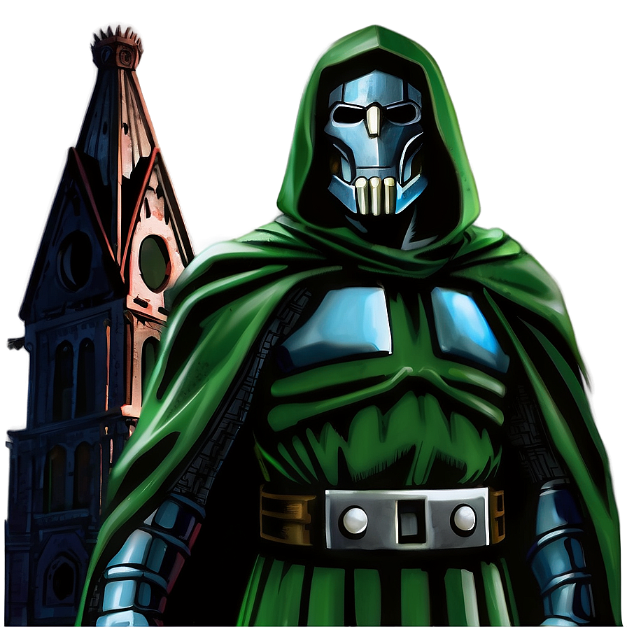 Dr Doom In The Shadows Png 06252024 PNG Image