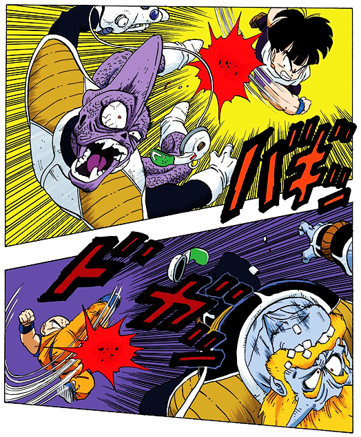 Dragon Ball Z Krillinand Frieza Action Scene PNG Image