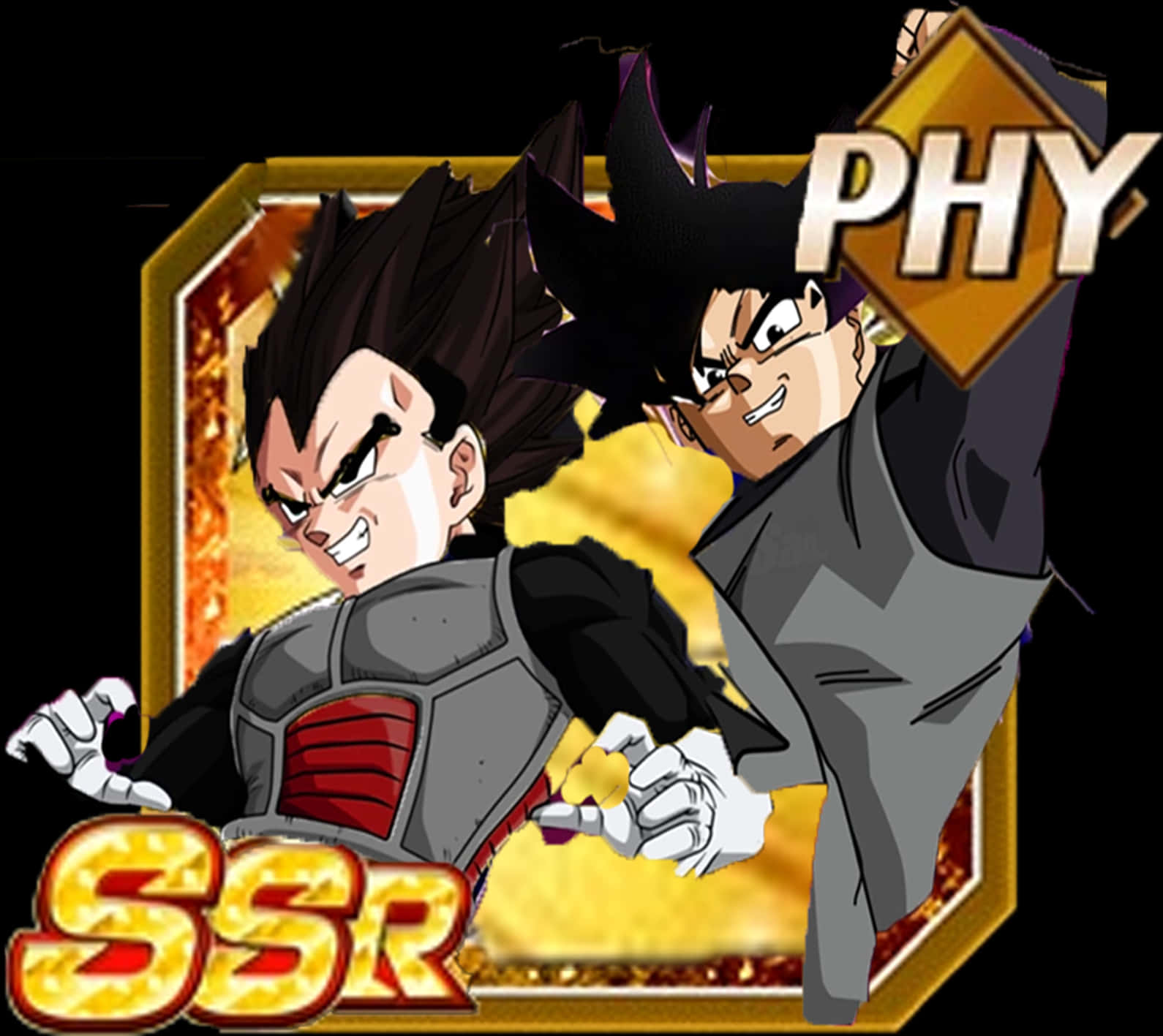 Dragon_ Ball_ Z_ Vegeta_ S S R_ P H Y_ Card_ Art PNG Image