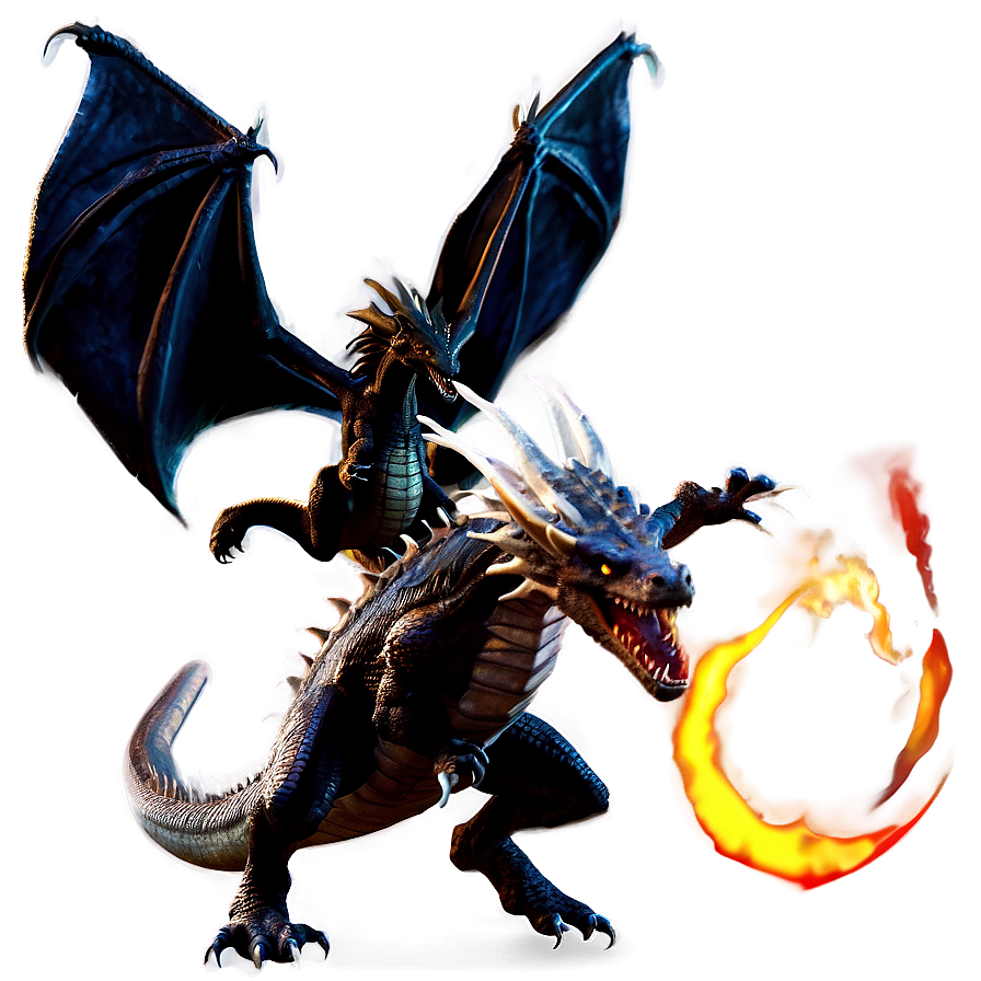 Dragon Battle Scene Png Cij60 PNG Image