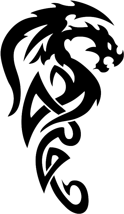 Dragon Tattoo Design Graphic PNG Image