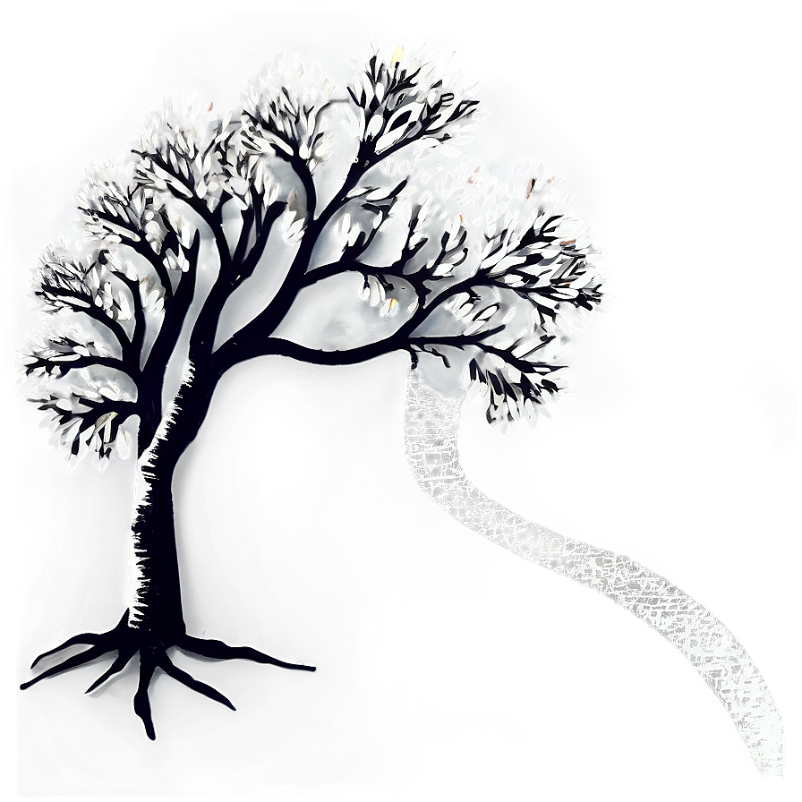 Dramatic Black And White Tree Photography Png 49 PNG Image