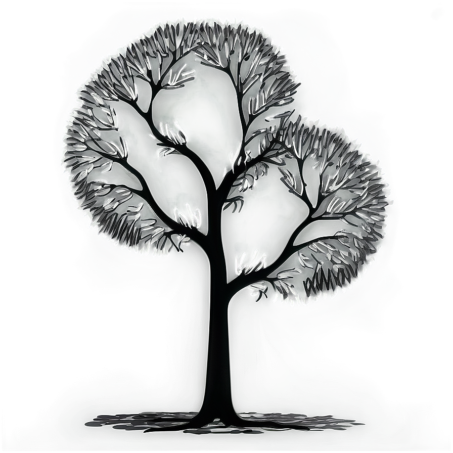 Dramatic Black And White Tree Photography Png 93 PNG Image