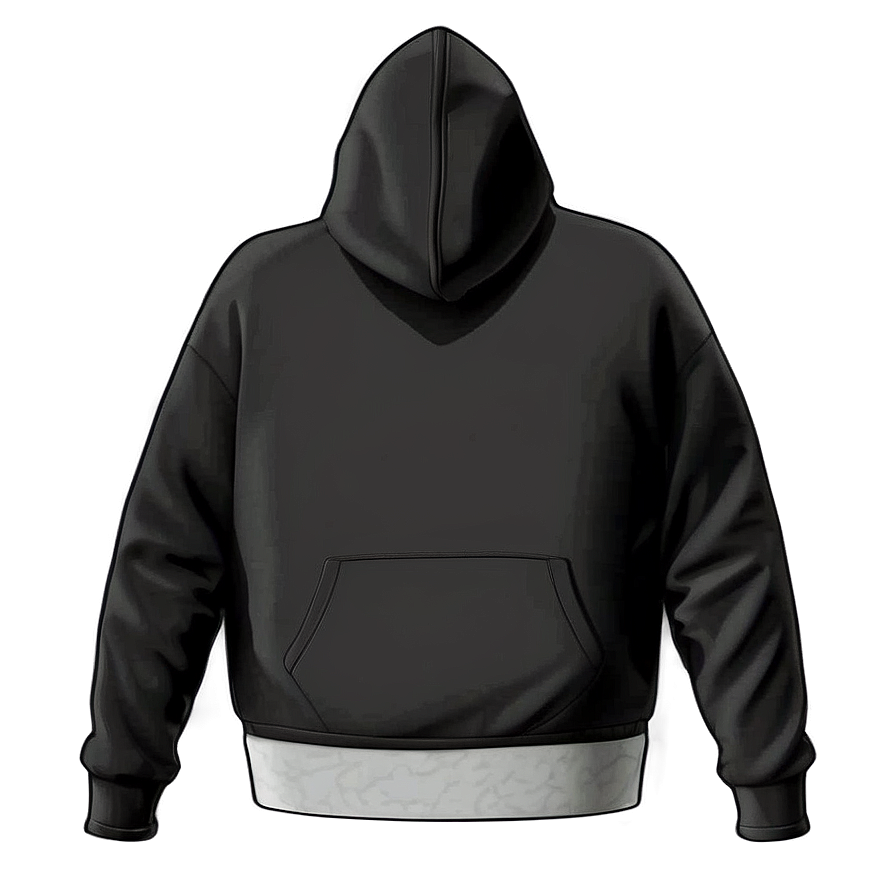 Drawstring Black Hoodie Png 05252024 PNG Image