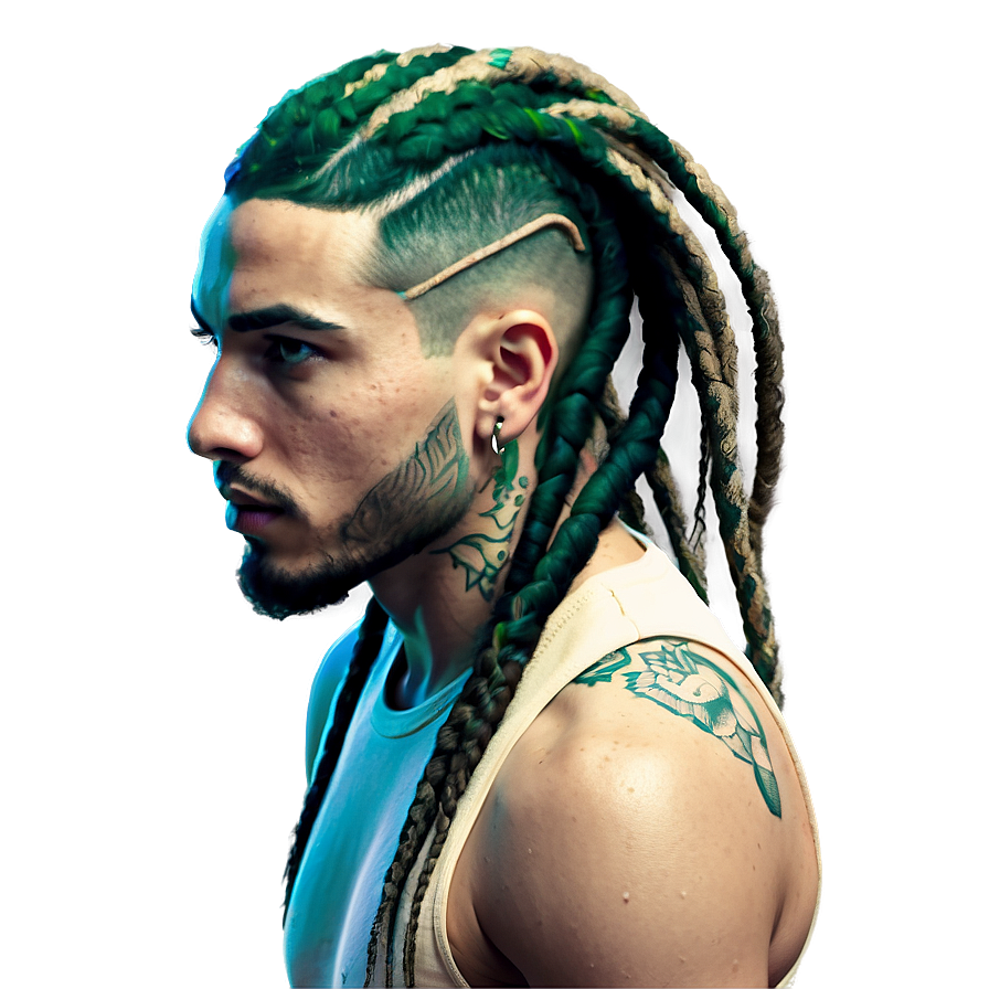 Dreads With Shaved Sides Png 05242024 PNG Image