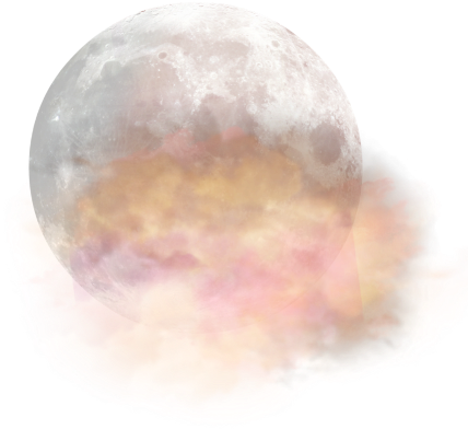 Dreamy Moonand Clouds PNG Image