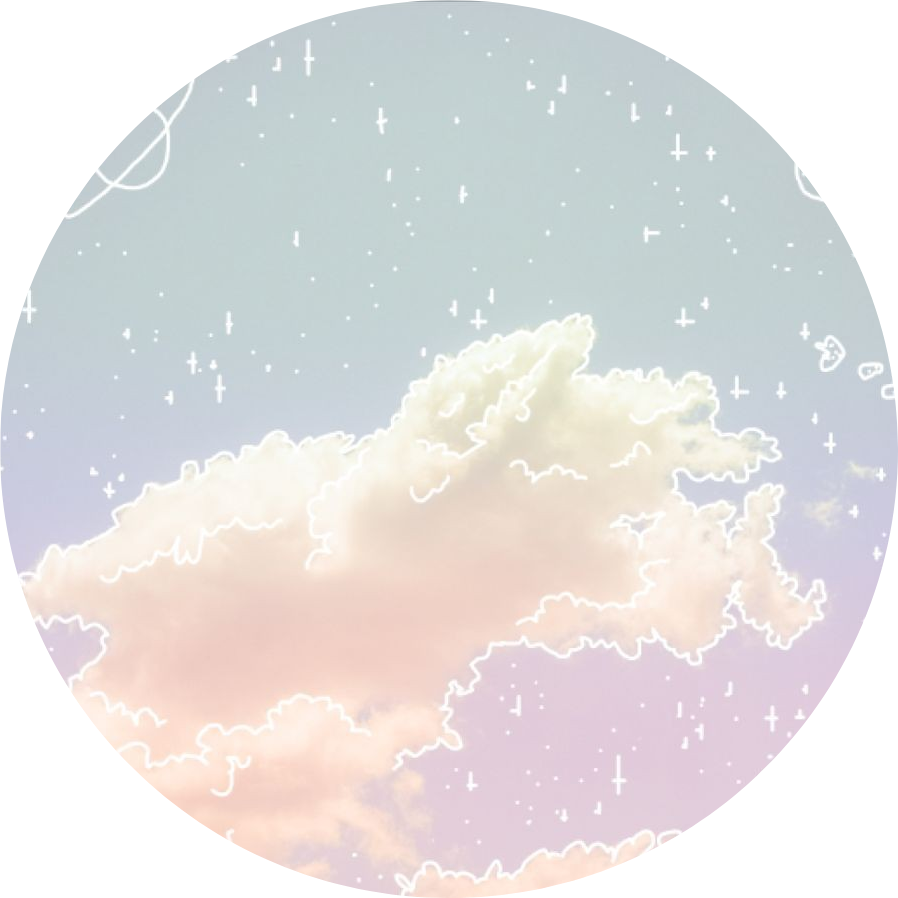 Dreamy Pastel Cloudscape Circle PNG Image