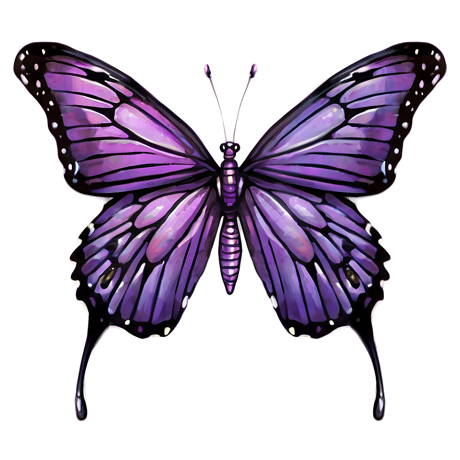 Dreamy Purple Butterfly Png Kuo PNG Image