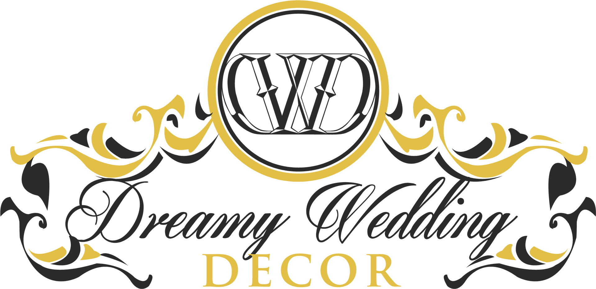 Dreamy Wedding Decor Logo PNG Image