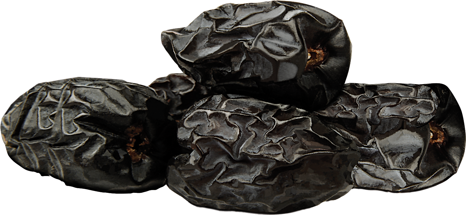 Dried Black Dates Fruit PNG Image