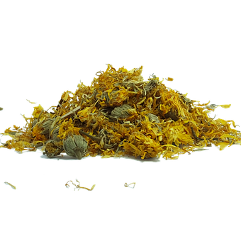 Dried Marigold Flowers Heap PNG Image