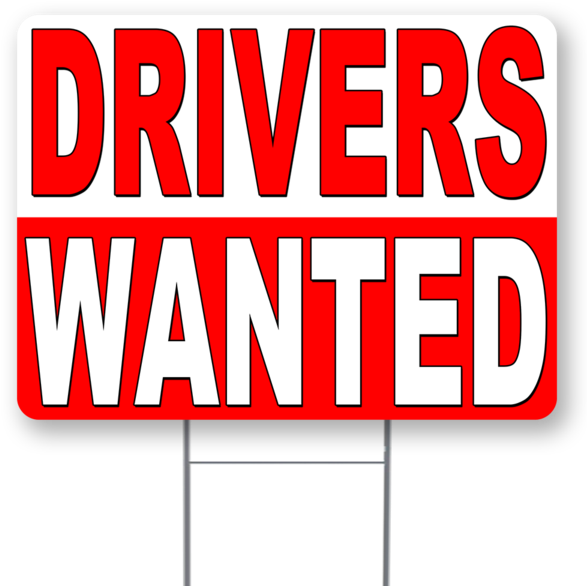 Drivers Wanted Sign PNG Image