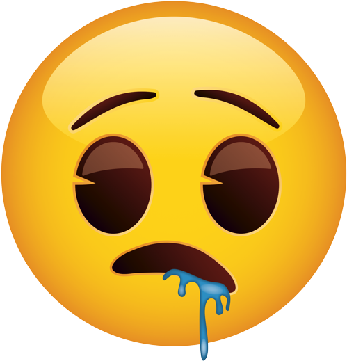 Drooling Yawning Emoji PNG Image