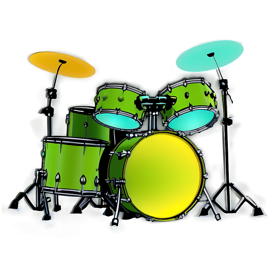 Drum Kit Silhouette Png Qbg PNG Image