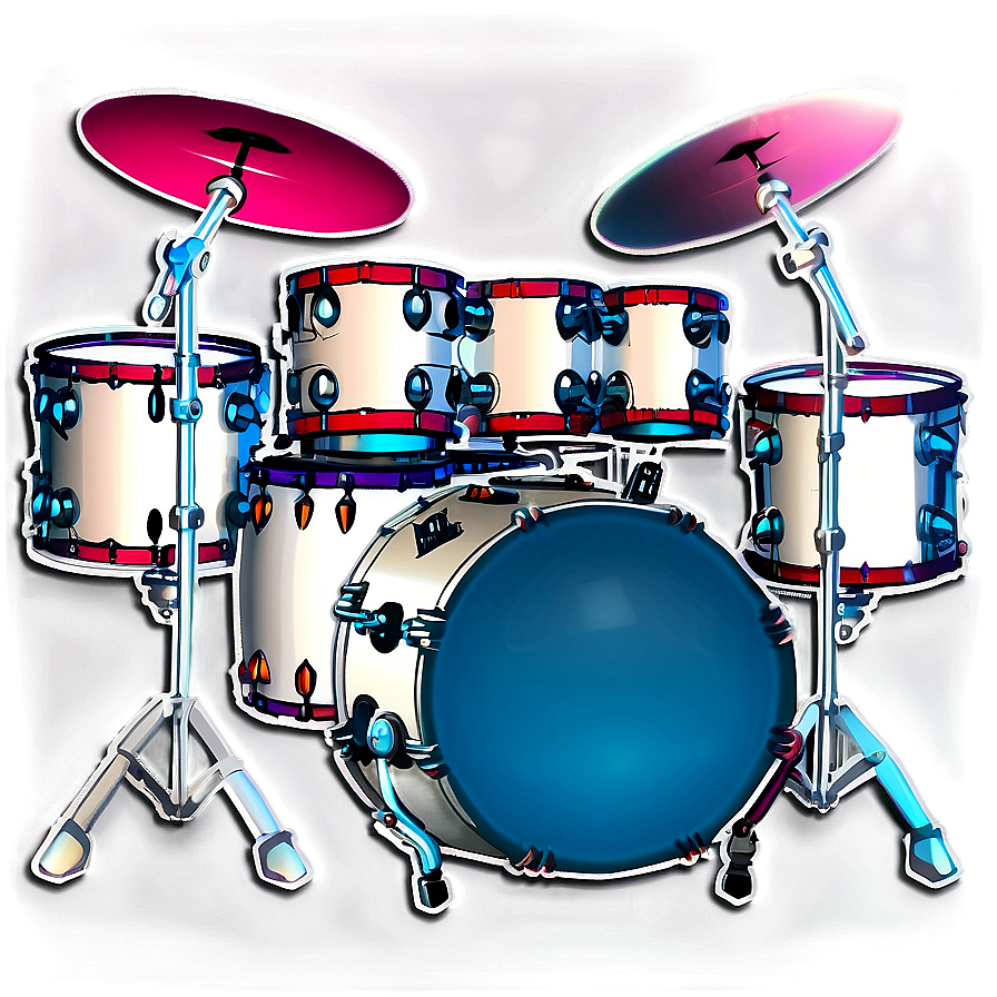 Drum Kit With Cymbals Png Twn PNG Image