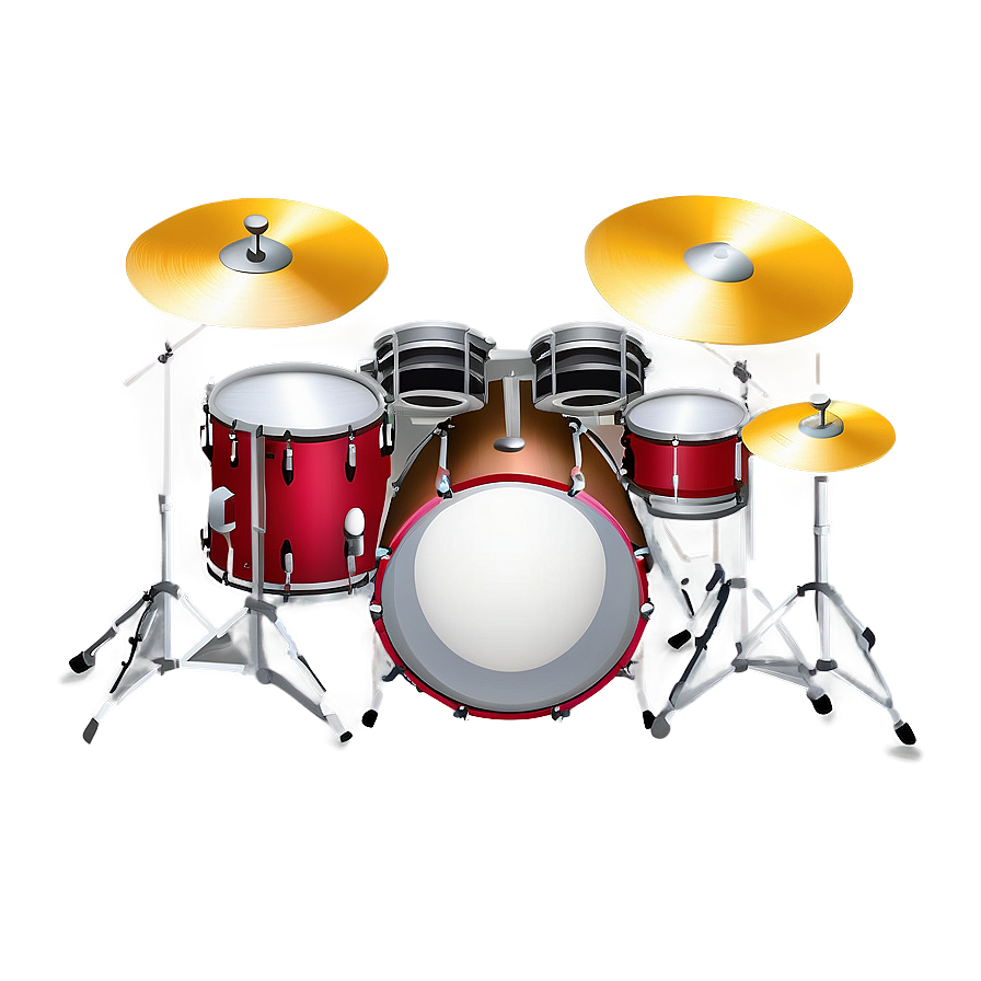 Drum Set Isometric Png 05242024 PNG Image