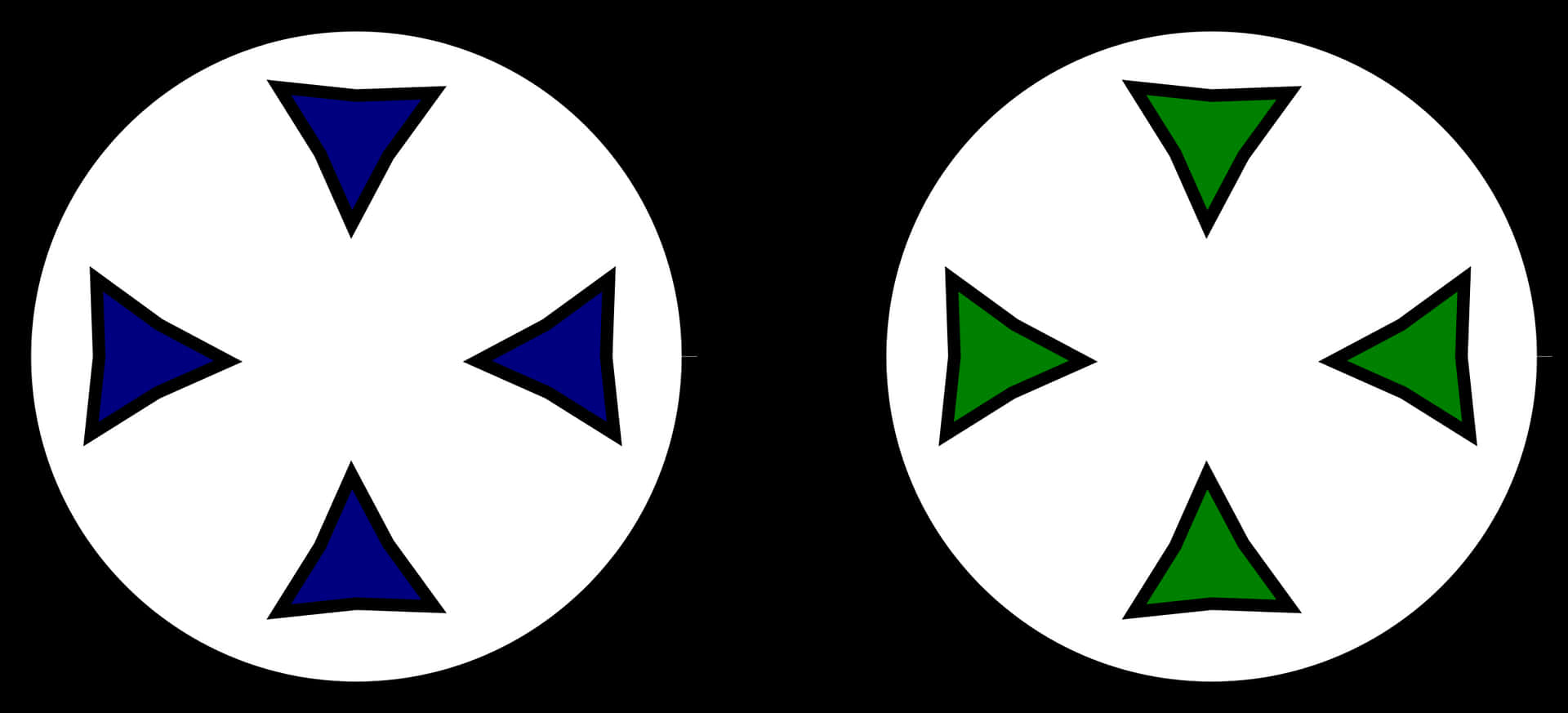 Dual Colored Crosshair Targets PNG Image