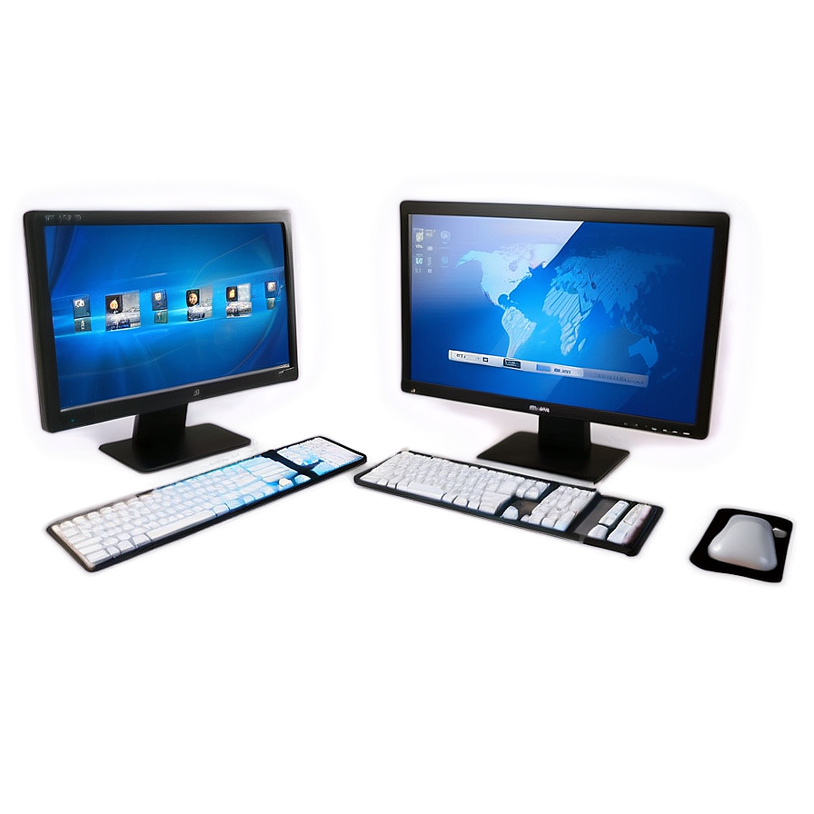 Dual Computer Screen Setup Png 41 PNG Image