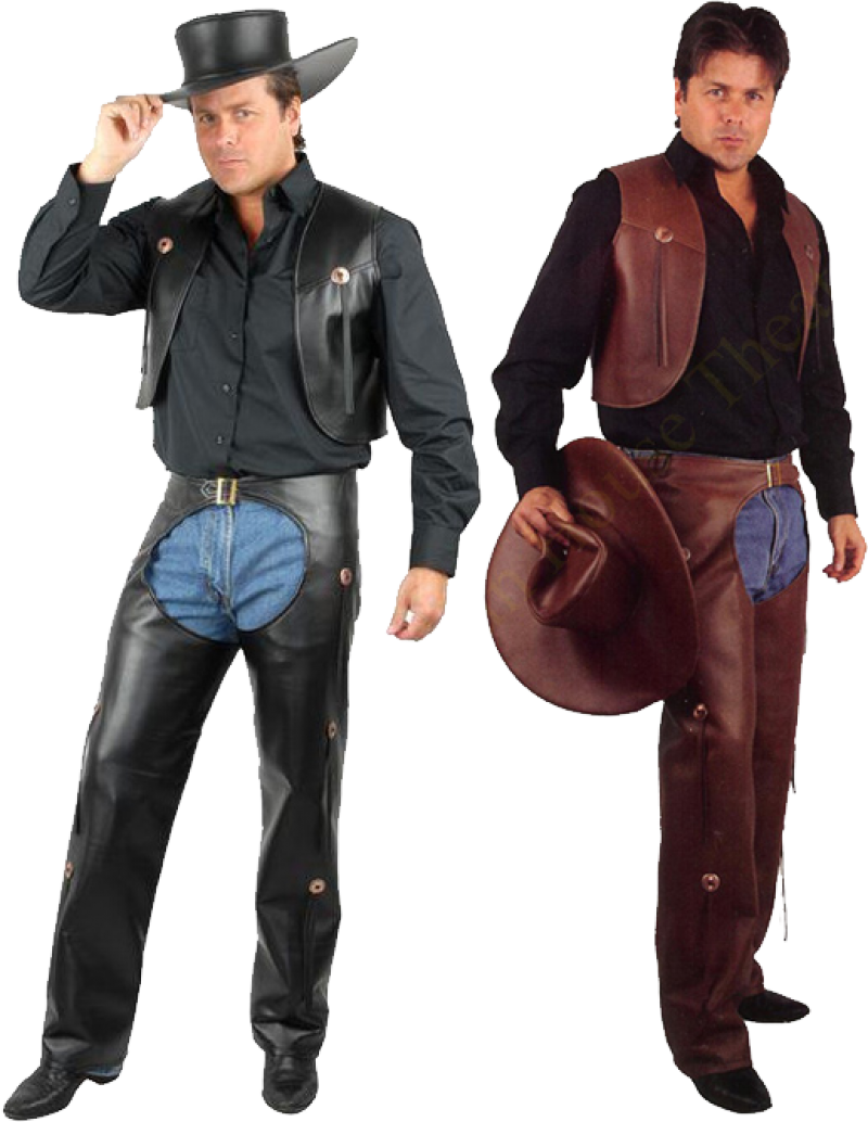 Dual Cowboys Classic Attire PNG Image