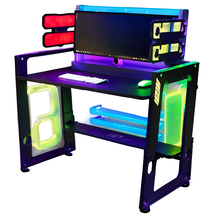 Dual-tier Gaming Desk Png 06212024 PNG Image