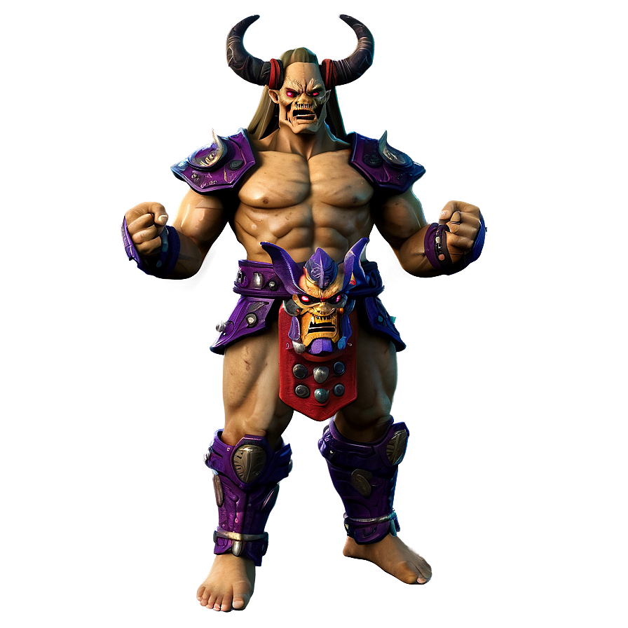 Dual-wielding Oni Warrior Png 06122024 PNG Image